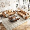 Coucheta 83" 3-Seater Sofa Collection - Faux Leather with Spring Cushion, Deep Seats & 2 Removable Back Cushions, Multiple Colors Available - 3 of 4