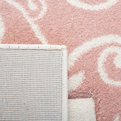 Ivory and Pink Unicorn Kids Rectangular Area Rug