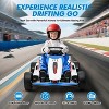 coucheta  Go Kart, Electric Drift Kart Car with Adjustable Seat, 24V 7Ah Outdoor Ride On Toy, 2 * 200W Motor, 8.1 MPH, LED Lights - 3 of 4