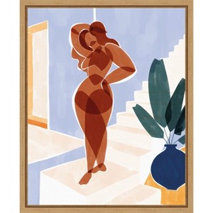 Amanti Art Terracotta Woman by Ivy Green Illustrations Framed Canvas Wall Art - 1 of 4