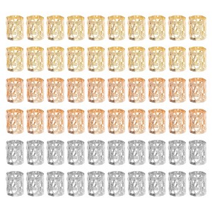 Unique Bargains Hollow Hair Cuffs Dreadlock 60 Pcs - 1 of 4
