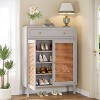 Hommoo Wooden Storage Cabinet Sideboard with Adjustable Shelves and Drawer - 4 of 4