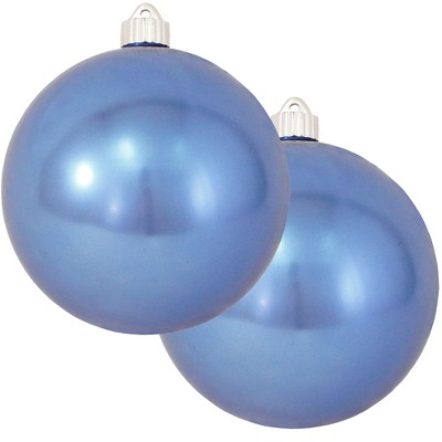 Christmas by Krebs 2ct Polar Blue shatterproof christmas ball ornament  6" (150mm)