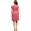 Maternity Mandarin Collar Knee Length Wrap Dress - 24seven Comfort Apparel™ - 3 of 4
