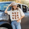 Simply Sage Market Women's Coquette Pumpkin and Cowboy Boots Short Sleeve Garment Dyed Tee - 2 of 4