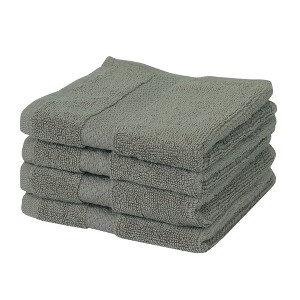 Splash Ultra-Soft Zero Twist 100% Ring Spun Cotton Face Washcloth Set – Reversible, 550 GSM, Soft, Highly Absorbent Towels for Bathroom - 12" x 12" - 1 of 4