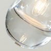 ALOADECOR 5-Light 39" Farmhouse Raindrop Glass Brush Black Nickel Chandelier Rustic Teardrop Cluster Pendant Light for Kitchen Island - 3 of 4
