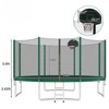 DSVIMOY 14FT Trampoline for Kids with Safety Enclosure Net, Basketball Hoop and Ladder, Round Outdoor Recreational Trampoline, Green, 168"*168"*105" - 3 of 4