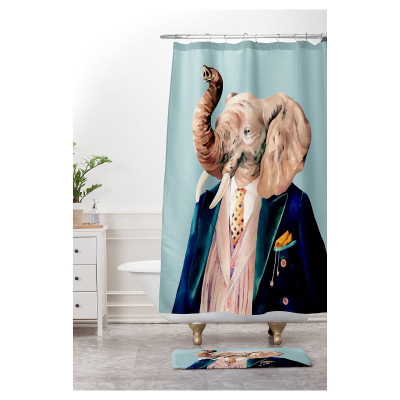 Animal Crew Mr. Elephant Cushion Bath Mat (36&#34;x24&#34;) Blue - Deny Designs, 5 of 6