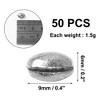 Unique Bargains Oval Shape Saltwater Freshwater Fishing Lead Egg Sinkers 0.4" x 0.2" 50 Pcs - 2 of 4