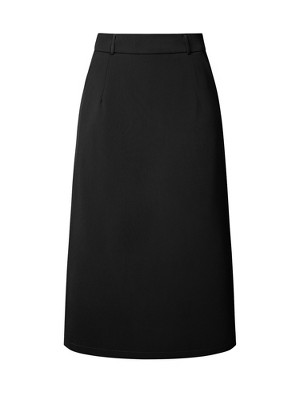 Hobemty Women's Pencil Skirt High Waist Split Back Work Midi Skirts ...