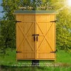 Outdoor Storage Shed with Lockable Door, Wooden Tool Storage Shed with Detachable Shelves and Pitch Roof, Natural - 2 of 4
