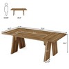 Resenkos Dining Table, Kitchen Table,71" Wood Dining Table, Farmhouse Kitchen Table for 6 People,Brown - 2 of 3