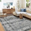 Large Machine Washable Rug with Non-Slip Backing Stain-Resistant Oriental Medallion Accent Rugs for Living Room Dining Room Bedroom Office Playroom - 3 of 4