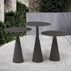Whiteline Modern Outdoor Living ST1733M-CMT Ireland Large, Medium or Small Aluminum Outdoor Side Table, Grey - 4 of 4