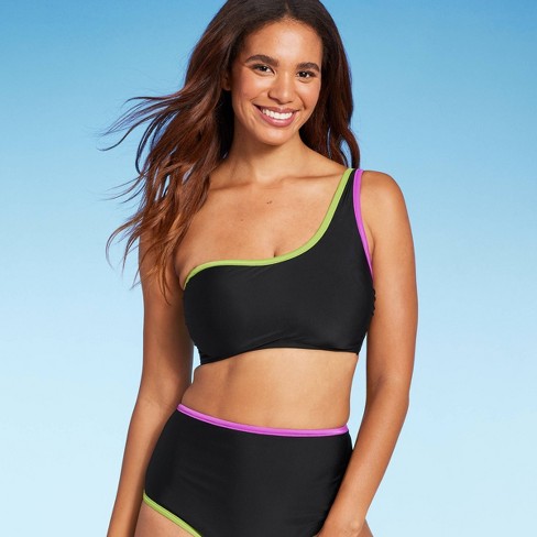 Women's Mesh Triangle Bikini Top - Shade & Shore™ Black Xl : Target