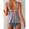 Eomenie Tankini Swimsuits for Women Tummy Control Two Piece Bathing Suit Cutout Back Swim Suit with Bottom - 3 of 3