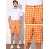 INSPIRE CHIC Men's Straight Fit Flat Front Plaid Printed Shorts - 4 of 4