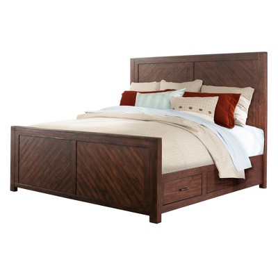 Dex Queen Walnut Brown Platform Storage 3PC Bedroom Set