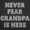 Mens Funny T Shirts Never Fear Grandpa Is Here Sarcastic Grandfather Graphic Novelty Tee For Men - Crazy Dog Men's T Shirt Gift For Grandpa - 2 of 4