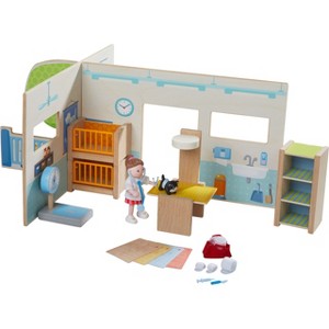 HABA Little Friends Veterinary Clinic Play Set - 4 Detailed Rooms with 1 Vet Figure, Kitten, Kennels and Accessories - 1 of 4