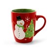 Gibson Home 15oz 4pk Stoneware Santa Smile Assorted Mugs: Christmas Coffee Matching Cup Set, Microwave & Dishwasher Safe - 4 of 4