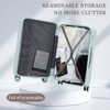 Syemin Luggage Hardside Checked Luggage Set 3 set in ABS Spinner Wheel Luggage Carry on Suitcase TSA Combination Lock, Green, 19.3"*11.4"*29.5" - 4 of 4