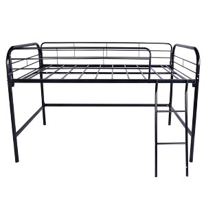 Bellemave Metal Twin Loft Bed , Twin Size High Loft Bed Black - 1 of 4