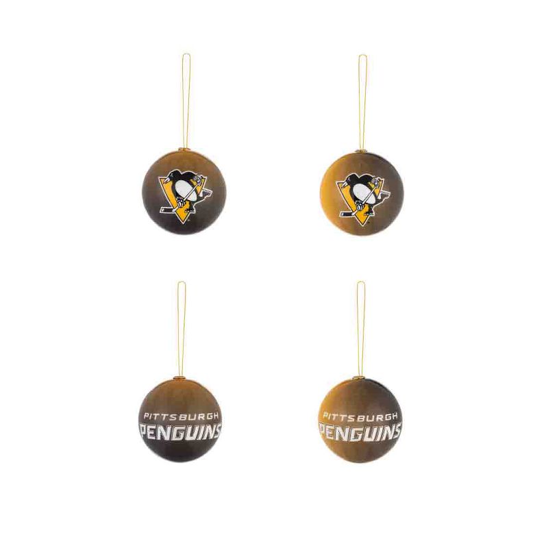 Evergreen Holiday Ball Ornaments, Set of 12, Pittsburgh Penguins, 2 of 5