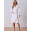 cheibear Women's Durable Luxury Lightweight Spa Resort & Hotel Bathrobe - image 2 of 4