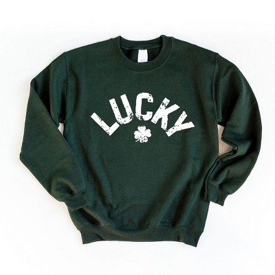 Simply Sage Market Women's Graphic Sweatshirt Lucky Arched Distressed