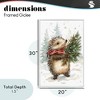 Stupell Industries Christmas Hedgehog & Pine Framed Giclee Art - 4 of 4