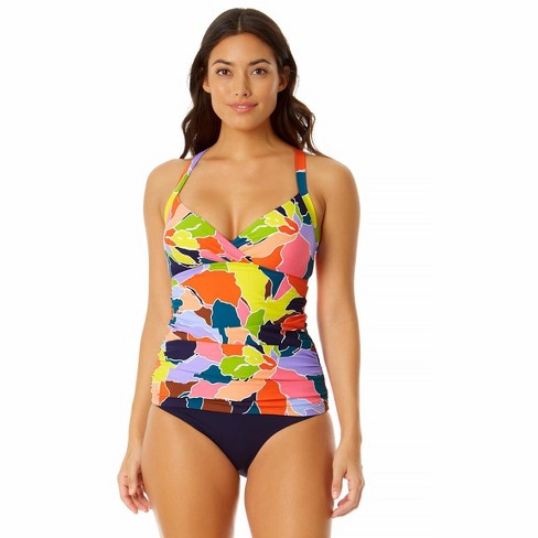 Anne Cole - Women's Halter Tankini Top - L Multi : Target