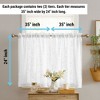 HLC.ME Linda Faux Linen Textured Semi Sheer Privacy Rod Pocket Short Cafe Curtain Tiers, Set of 2 - 2 of 4