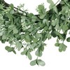 27" Artificial Oxalis Corniculata Wreath For Front Door Wall Window, Greenery Wreaths W/Metal Wire Frame For Porch Patio Garden Farmhouse Home Decor - 4 of 4