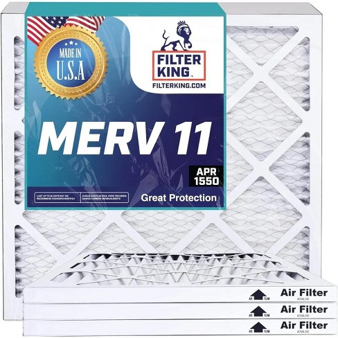 Filter King 20x30x1 Air Filter | 12-PACK | MERV 11 HVAC Pleated A/C Furnace Filters | MADE IN USA | Actual Size: 19.5 x 29.5 x .75" - image 1 of 4