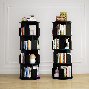 Besiost Rotating Bookshelf, 360 Display Corner Bookshelf for Small Space - 1 of 2
