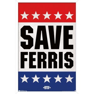 Trends International FERRIS BUELLER - SAVE Framed Wall Poster Prints - 1 of 4