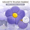 Butterfly Craze Daisy Lounge Flower Pillow - Medium 20 Inches, Cozy & Stylish Floor Cushion, Machine Washable - Plush Microfiber, Purple - 4 of 4