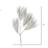 Vickerman 30" Flocked Coutler Pine Artificial Christmas Spray. Includes 2 sprays per pack. - 2 of 3