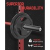 7 ft Barbell Bar, 44 lbs Weight Lifting Bar with 1500 Load Weight Capacity, Fits 2" Plates Red Black - 2 of 4