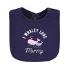 Hudson Baby Infant Girl Cotton Bibs, Whaley Cute Girl, One Size - 3 of 4