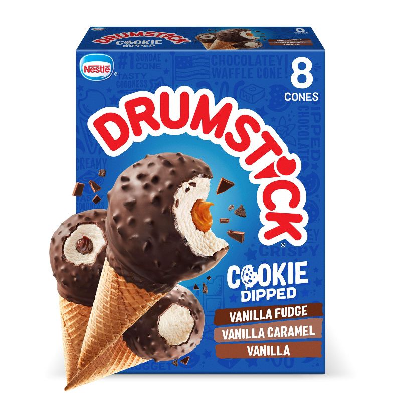 Nestle Drumstick Cookie Dipped Ice Cream Cone - 8pk, 1 of 13
