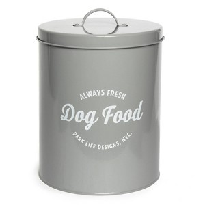 Park Life Designs 140 fl oz Wallace Food Tin Dog Food Storage - Gray - 1 of 4