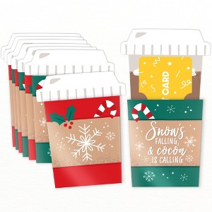 Big Dot of Happiness Assorted Hot Cocoa Coffee Cup Gift Card Holders with Envelopes, Christmas Winter Money Holder Sleeves, Nifty Gifty Pack, Set of 8 - 1 of 4