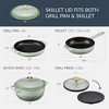 Best Choice Products 6-Piece Enameled Cast Iron Cookware Set, 6QT Dutch Oven W/ Lid, 2QT Skillet W/ Lid, Grill Pan, Grill Press - Sage - 2 of 4