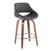 Mid-Century Modern Counter Stool with 360¡ã Swivel, Curved Back and Padded Seat (Set of 2) for Kitchen or Counter Area - 2 of 4