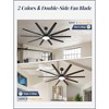 Arceso 84" Industrial Modern Ceiling Fan with LED Light and Remote for Indoor - 4 of 4