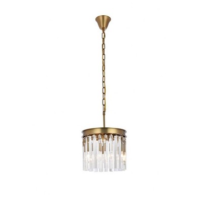 Elegant Lighting Sydney 3 - Light Pendant in  Satin Gold