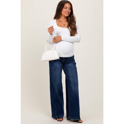 Pinkblush Navy Baggy Wide Leg Maternity Jeans